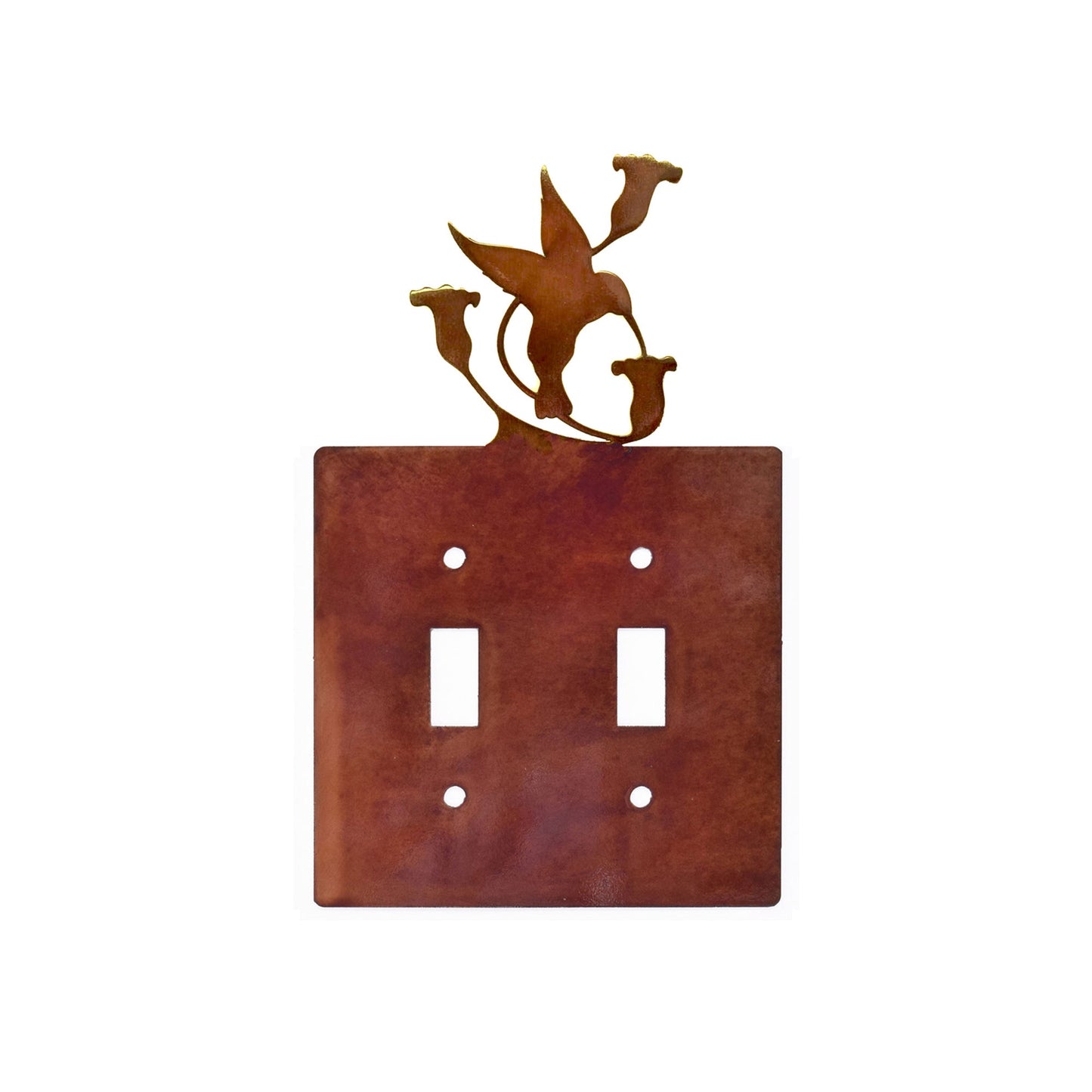 Handcrafted Rustic Switch Covers with Hummingbird