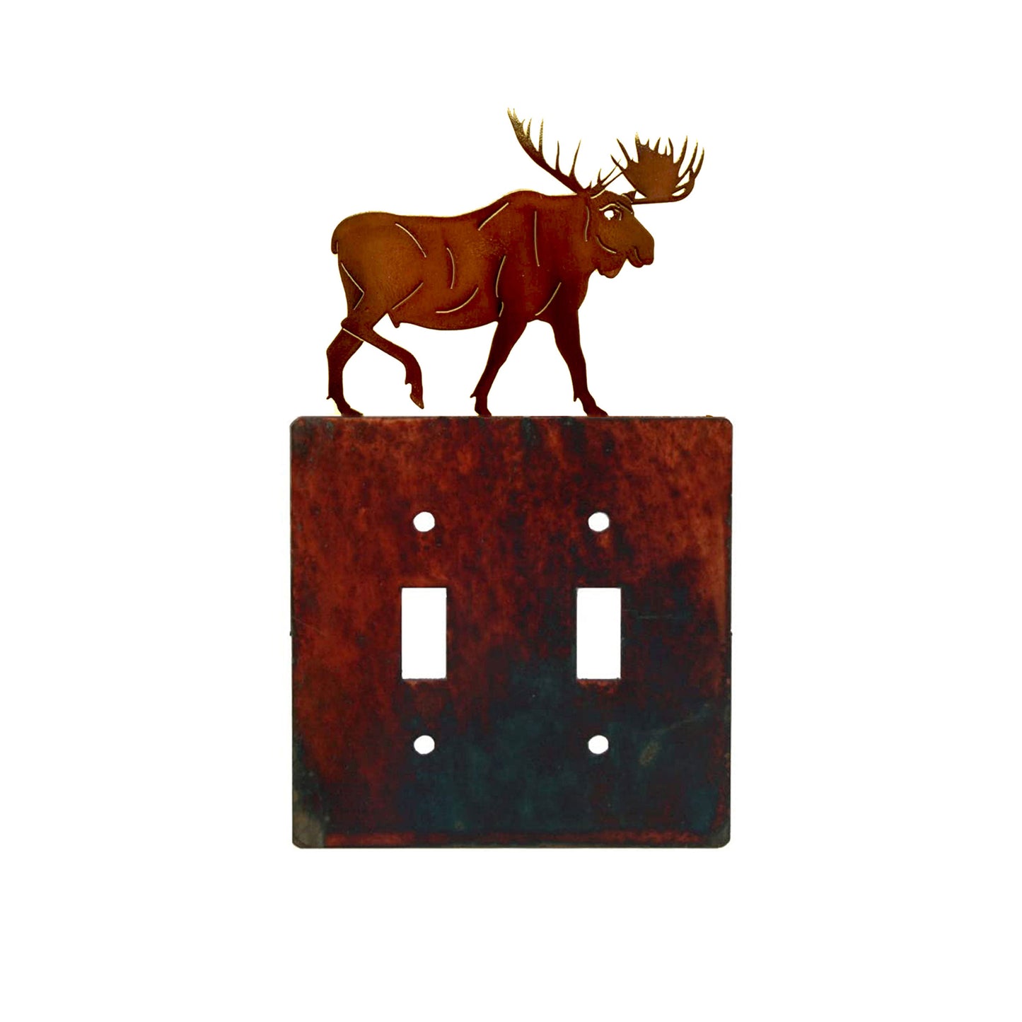 Handcrafted Rustic Switch Covers with Moose