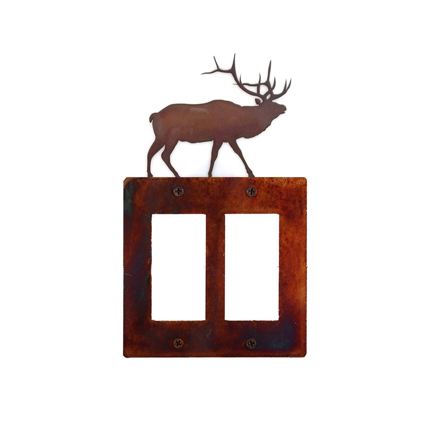 Handcrafted Rustic Switch Covers with Elk