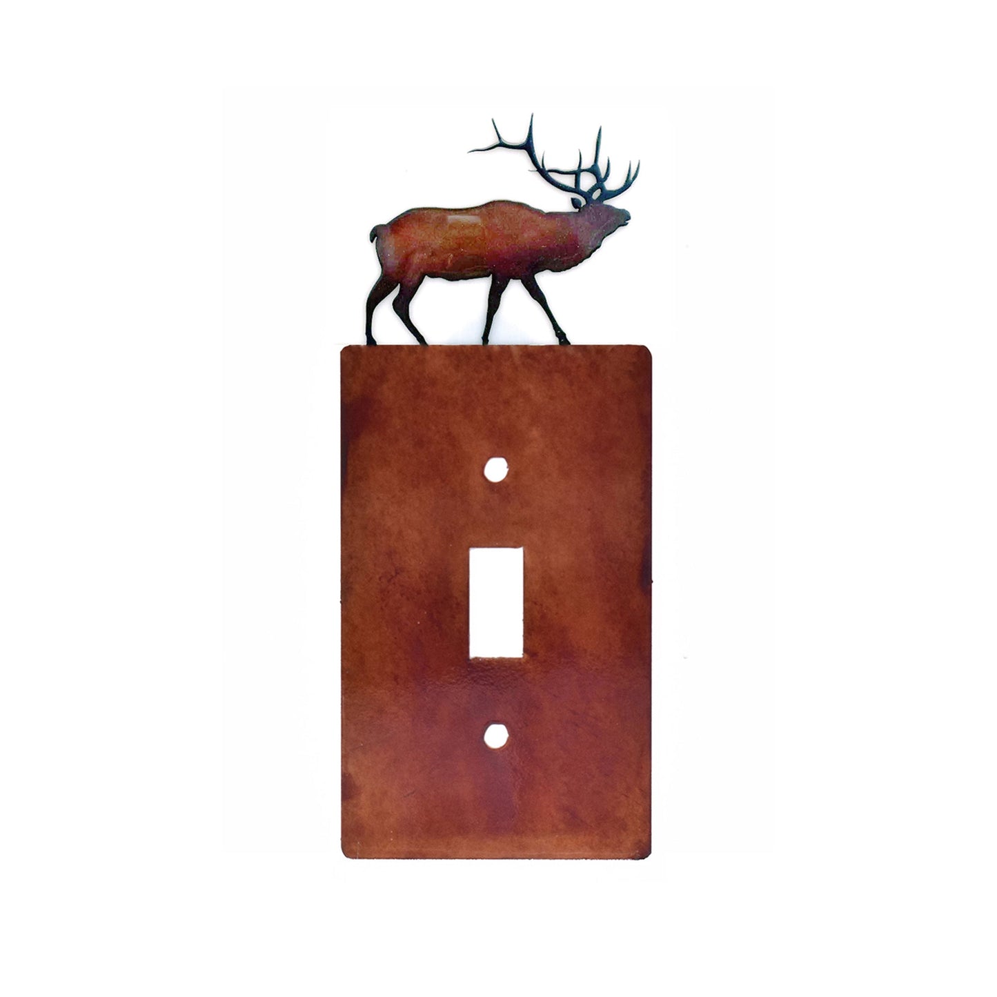 Handcrafted Rustic Switch Covers with Elk