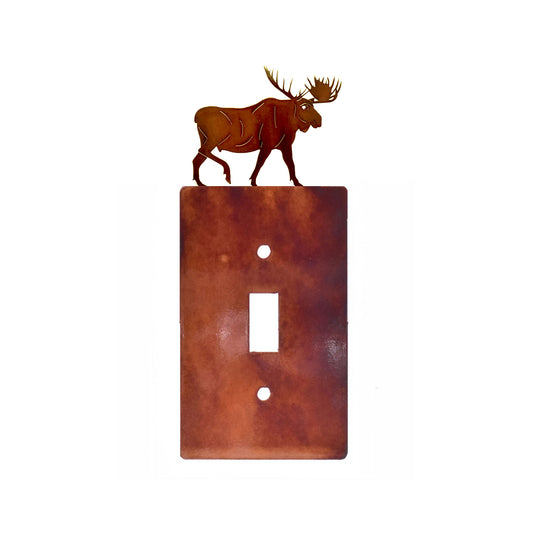 Handcrafted Rustic Switch Covers with Moose