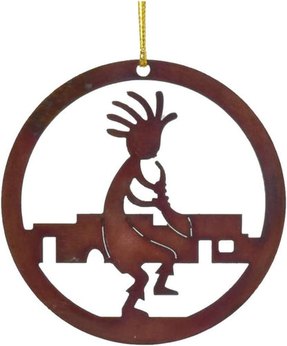 Artisan Rustic Southwest Ornament by Chevelon Goods - Hand Finished 3" Steel, Copper Patina, Christmas or Any Gift Occassion, Set of 4