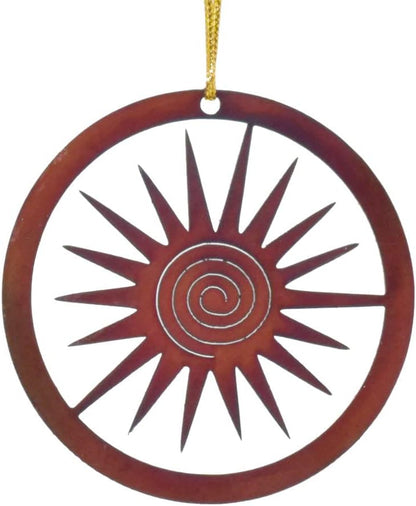 Artisan Rustic Southwest Ornament by Chevelon Goods - Hand Finished 3" Steel, Copper Patina, Christmas or Any Gift Occassion, Set of 4