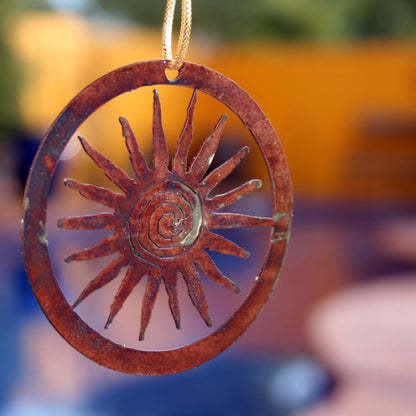 Artisan Rustic Southwest Ornament by Chevelon Goods - Hand Finished 3" Steel, Copper Patina, Christmas or Any Gift Occassion, Set of 4