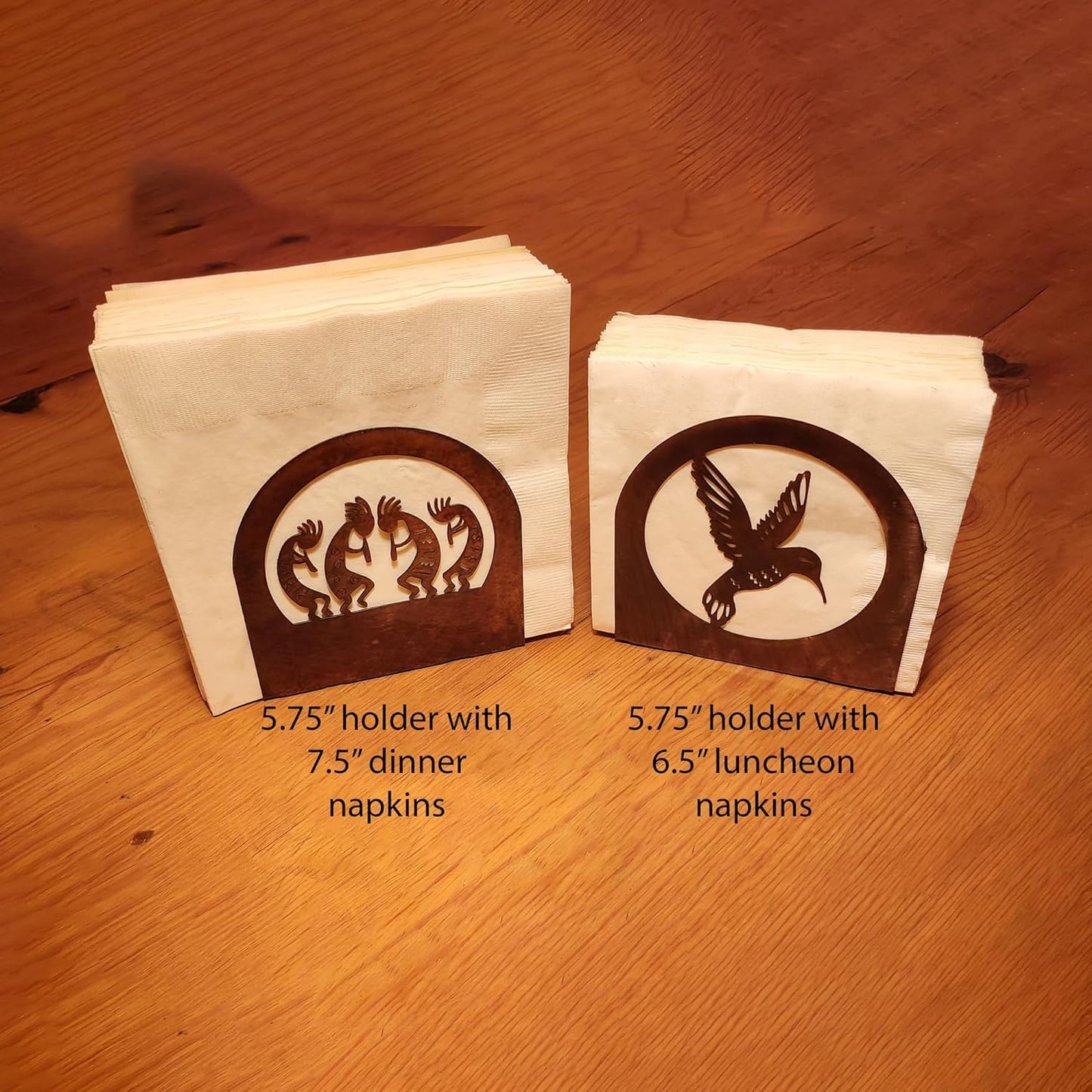 Artisan Rustic Napkin Holder by Chevelon Goods - Hand-Finished and Hand-Crafted Sturdy Steel with Bear Design, 4x4x2, Ideal for Cocktail Napkins